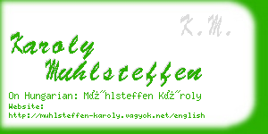 karoly muhlsteffen business card